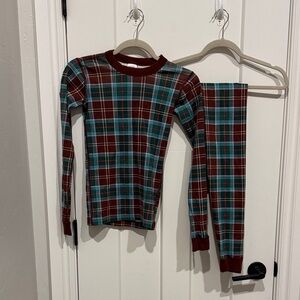 Hanna Andersson Plaid Kids Pajama Set - Red, Green, White
